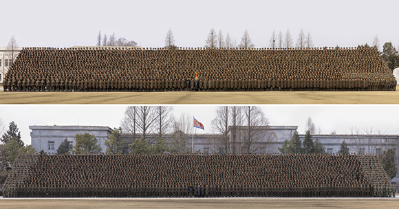 경애하는 김정은동지께서
강건명칭 종합군관학교를 현지지도하시였다


 