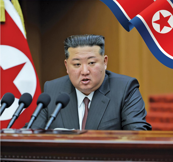 경애하는 김정은동지께서 조선민주주의인민공화국 최고인민회의 제15기 제1차회의에서 시정연설을 하시였다
